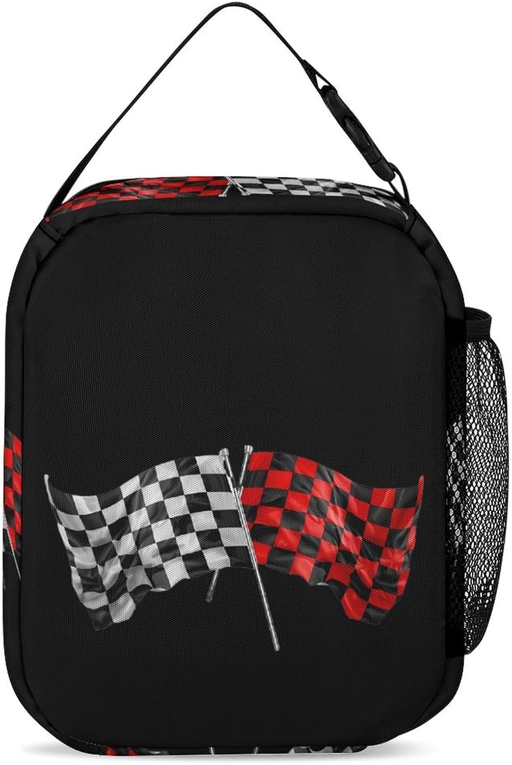 Checkered Racing Flags Novelty Backpack Set with Lunch Bag Pencil Cases image 5