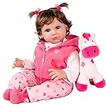 Aori Reborn Baby Girl Dolls - 22 Inch Realistic Lifelike Newborn - Handmade Soft Vinyl Girl Doll with Feeding Accessories | Weighted Cuddly Baby Toddler Gift Set for Kids 3+