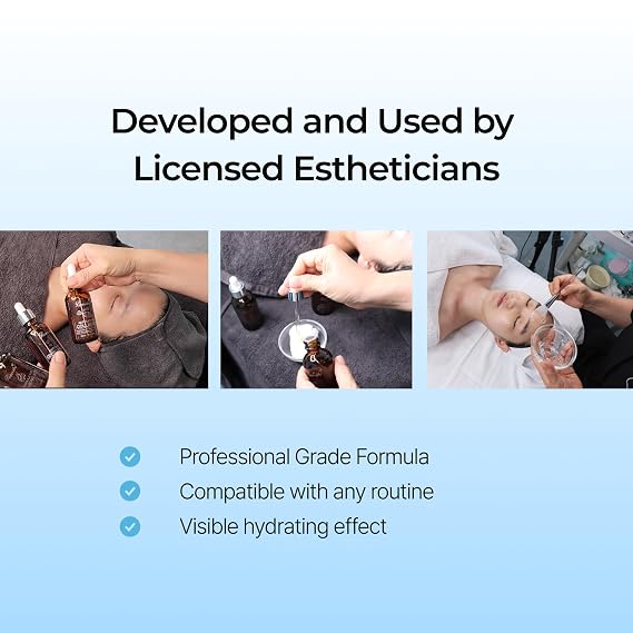 PAMS IBC Ampoule 100 Hyaluronic Acid, 95% HA Complex, Esthetician Developed Formula, Dual-Molecular HA Hydration, Clean Minimal Formula for Sensitive & Dry Skin (1.69fl.oz/50ml)