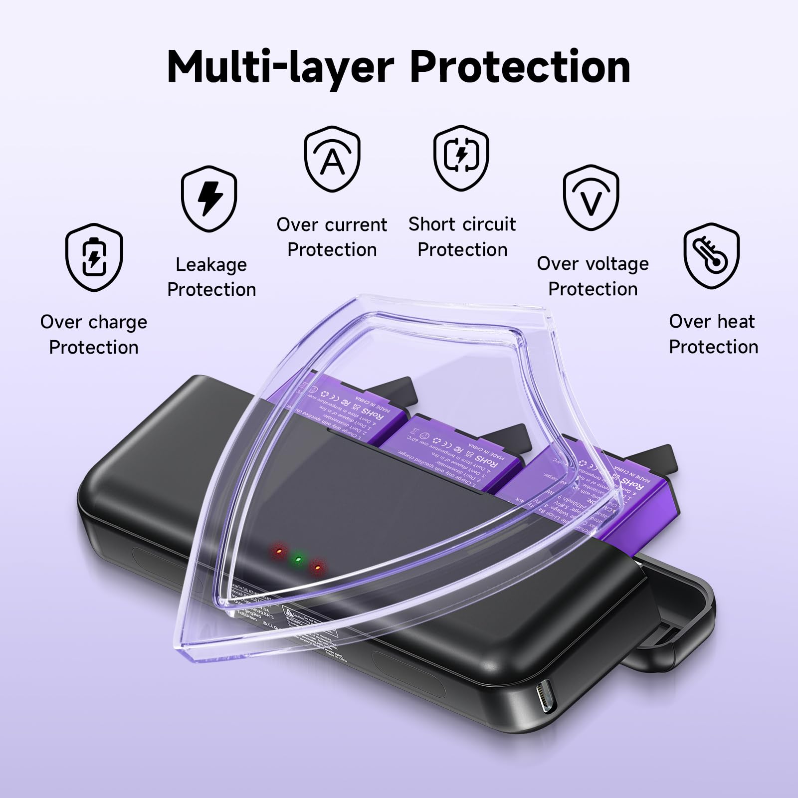 CITYORK Cargador de 3 ranuras y 2 baterías de 2400 mAh Compatible con Insta360 Ace/Ace Pro/Ace Pro 2, Batería de repuesto para Insta360 Ace/Ace Pro Kit de cargador de batería Accesorios con pantalla