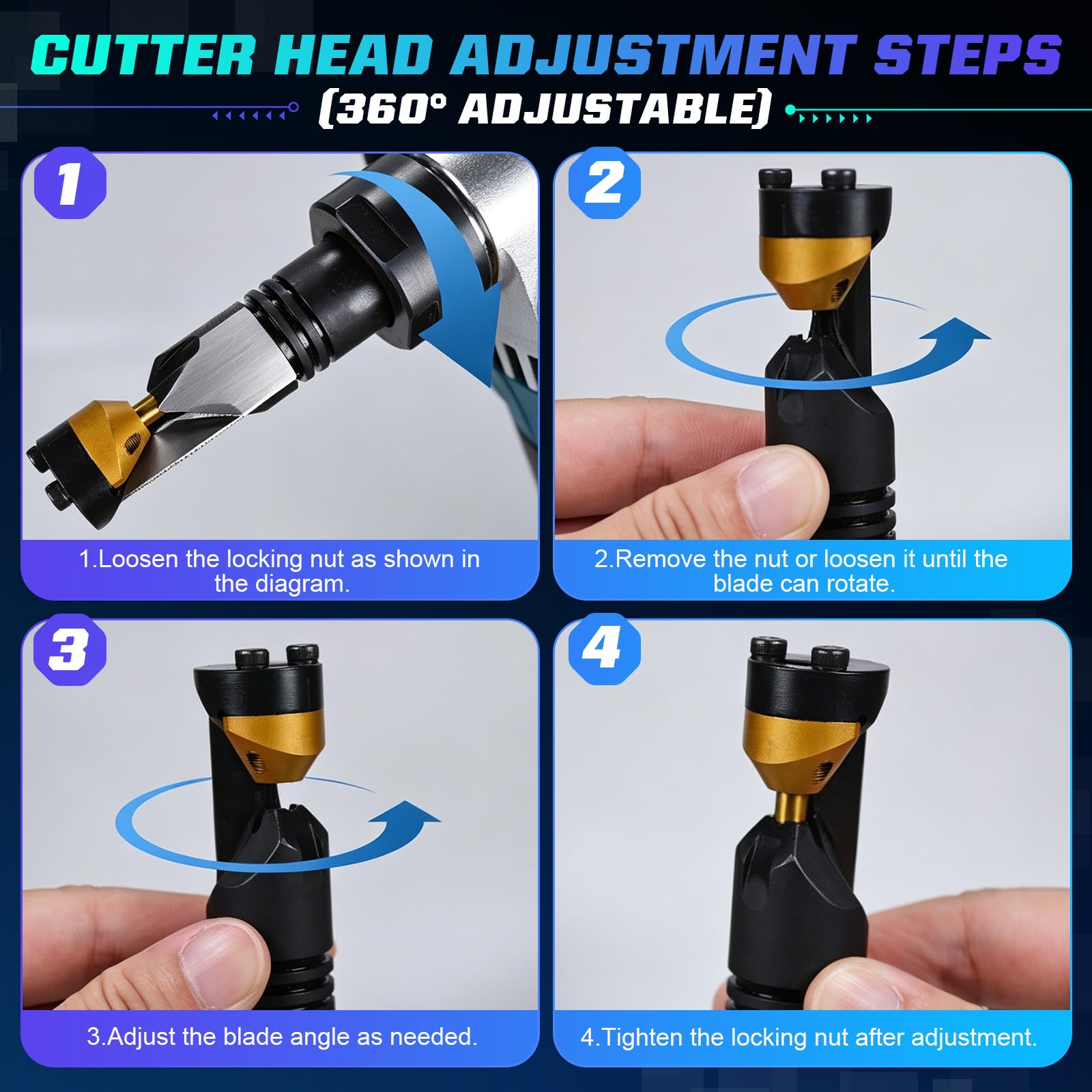 Grignoteuse Électrique Compatible avec Makita 18V, Moteur Brushless