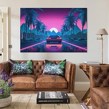 Amazon.com: Palm Tree Car Sunset Vaporwave Synthwave 80s Posters Amazon.com: Palm Tree Car Sunset Vaporwave Synthwave 80s Posters