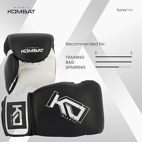 Miniatura 3 de Picsil Kombat Kyros - Guantes de boxeo, guantes de entrenamiento y combate para Muay Thai, MMA, Kickboxing, diseño unisex