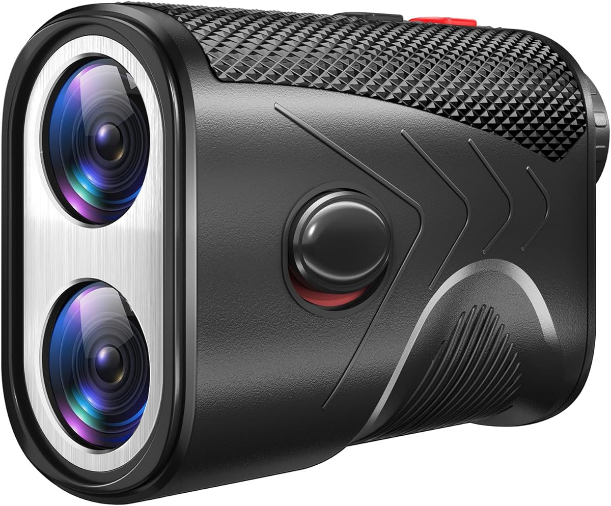 1200 Yards Range Finder Golf, 7X Magnification Golf Rangefinder with Slope, Laser Range Finder with Flag Lock, 0.5 Yard Accuracy, Ideal Golf Accessories for Golfers & Hunting