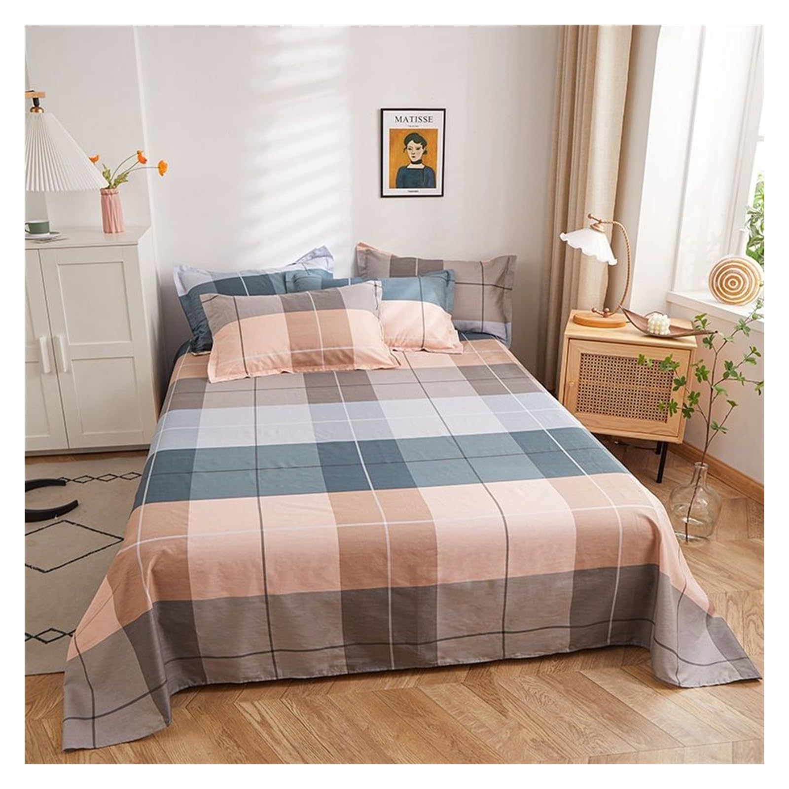 Drap de lit en coton à fleurs pour une décoration de chambre printanière et accueillante