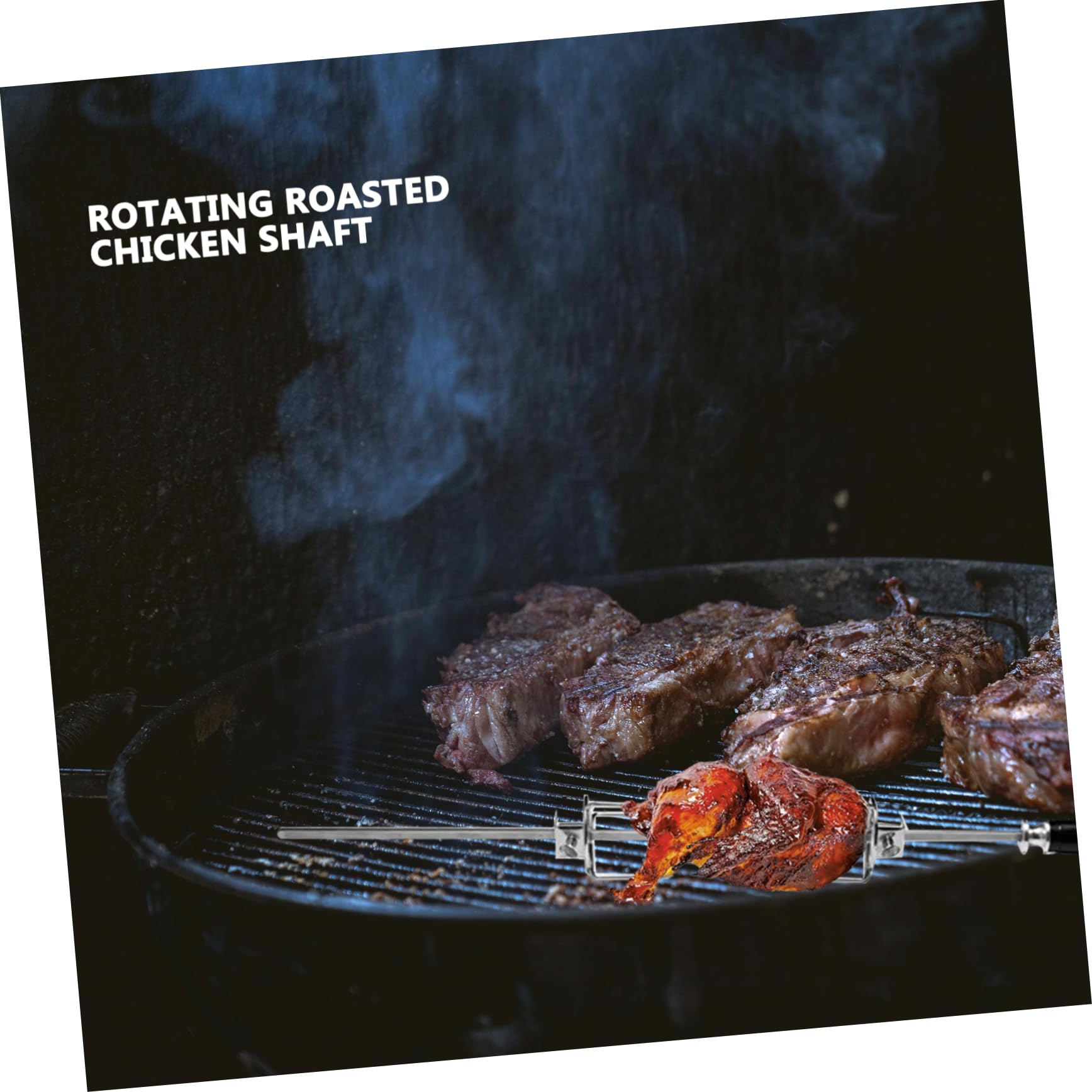 Happyyami 6pezzi Forchette Da Bbq Acciaio Inossidabile Per Arrosto Di Pollo Rotative Resistenti e Multifunzionali Per Grigliate All Aperto e Famiglia
