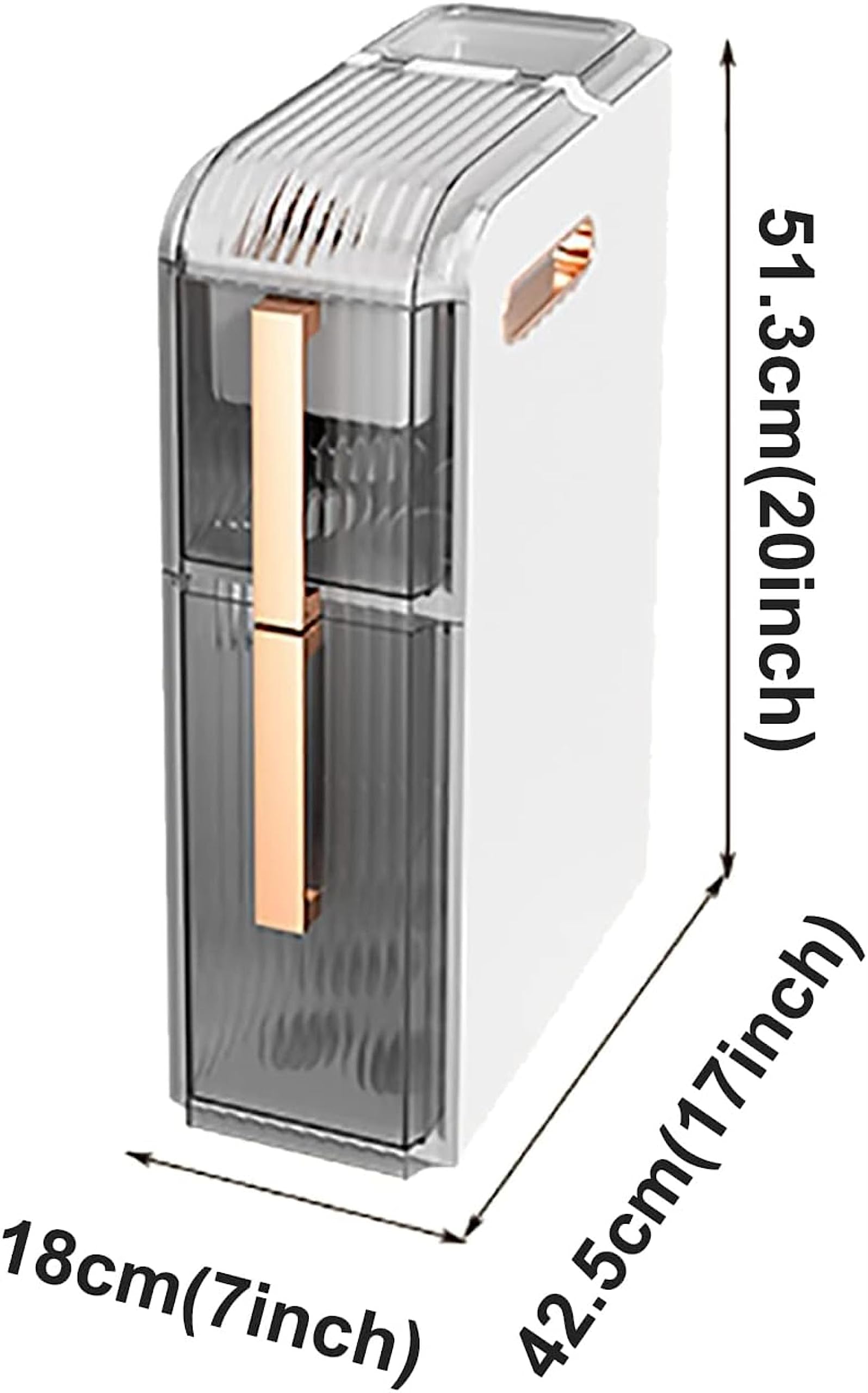 Armadietto da bagno stretto a 4 ripiani con cassetto per carta igienica e cassetti trasparenti, torre verticale con maniglia facile da tirare, grande capacità e ruote per ingresso o corridoio