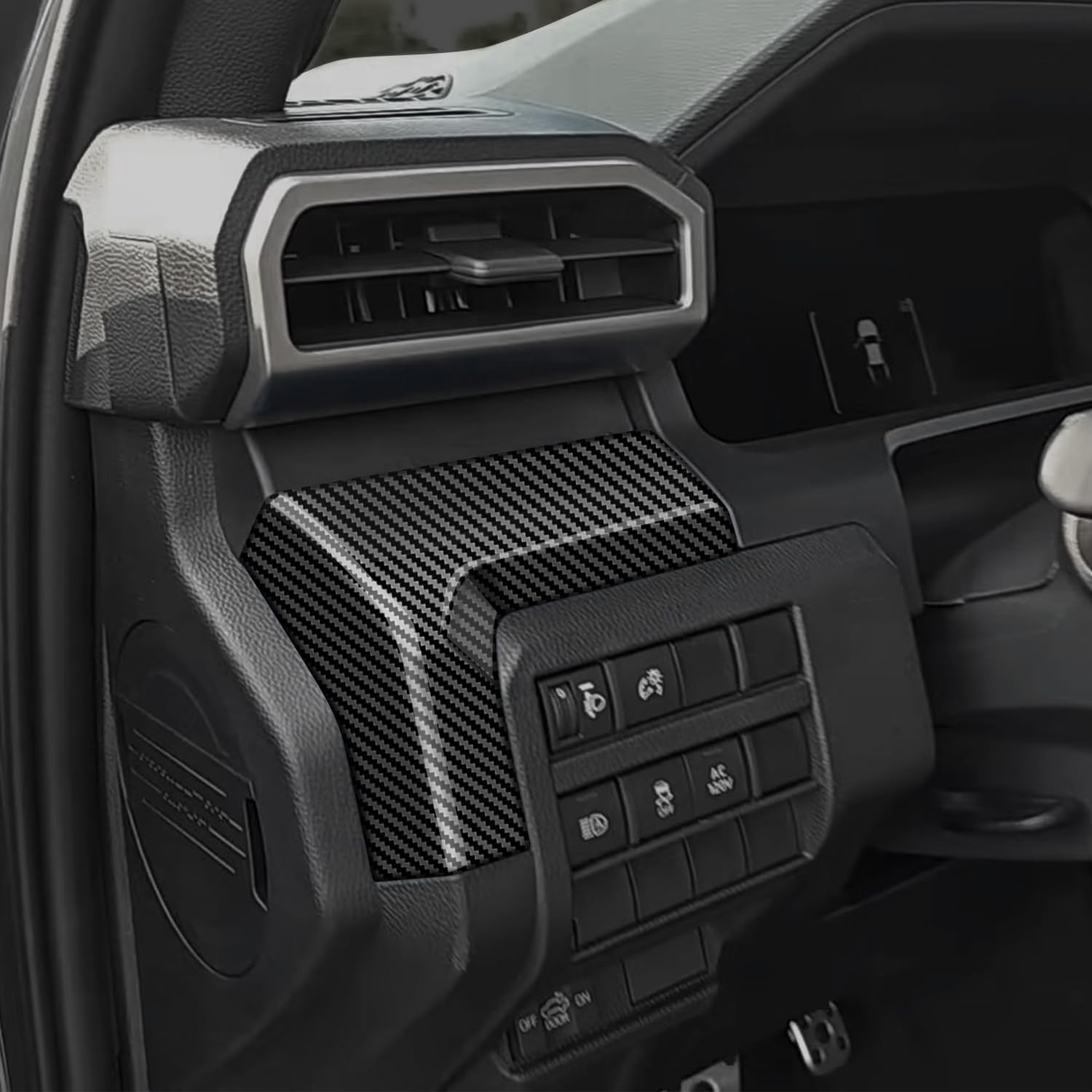 HIGH FLYING 2024 2025 2026 for Toyota Tacoma Interior Accessories Center Console Dash Molding Overlays ABS Carbon Style 2pcs (8" Screen for SR, SR5, TRD PreRunner, TRD Sport, TRD Off-Road)