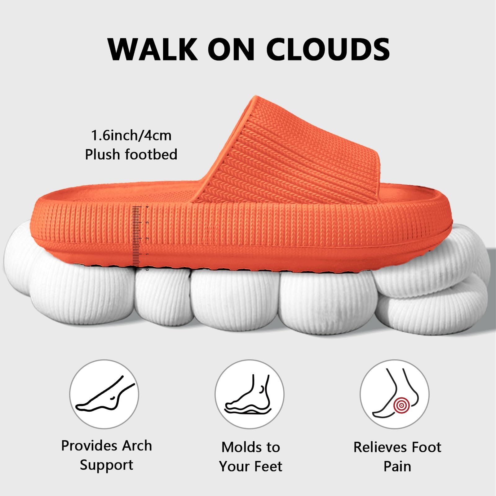 HEOAARG Ciabatte Uomo Donna Casa Comode Slide Pantofole a Nuvola Antiscivolo Ciabatte Piscina Morbide Ciabatte Aperte Estive Leggero Ciabatte Doccia Spiaggia Interno Esterno