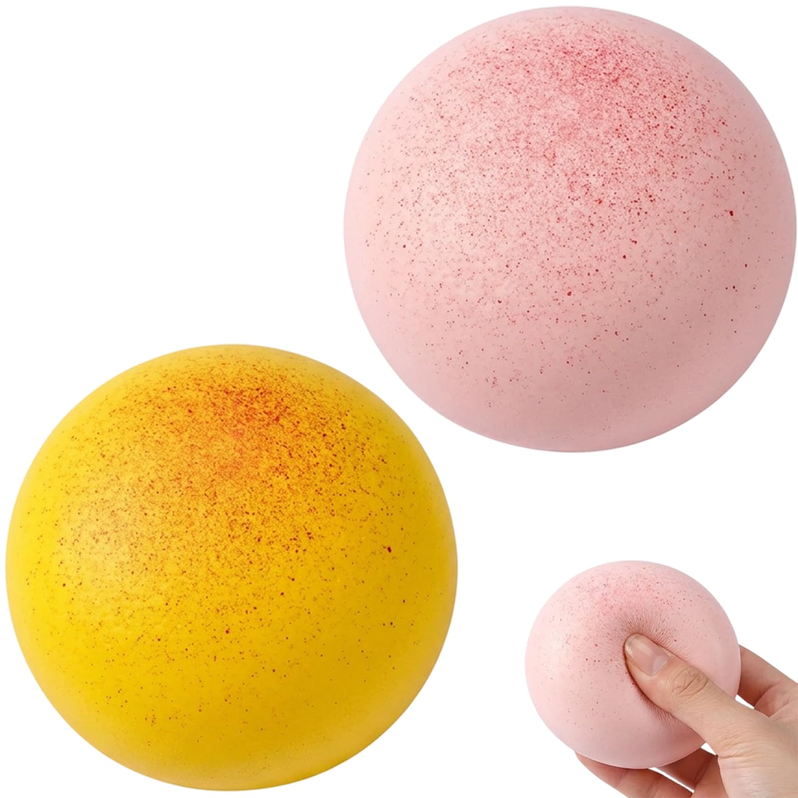 2 PCS Bread Squishy, 12x12x5cm Slow Rising Squishies for Stress Relief and Focus Enhancement, Two Strawberry and Yellow Squishy Bread for Sensory experience and Office Relaxation