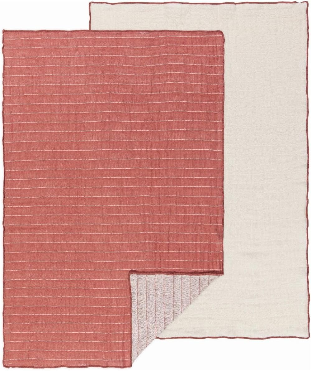 APPAREL HEAD NECK COVERING Cotton Dishtowels Set of 2 - Canyon Rose Double Weave