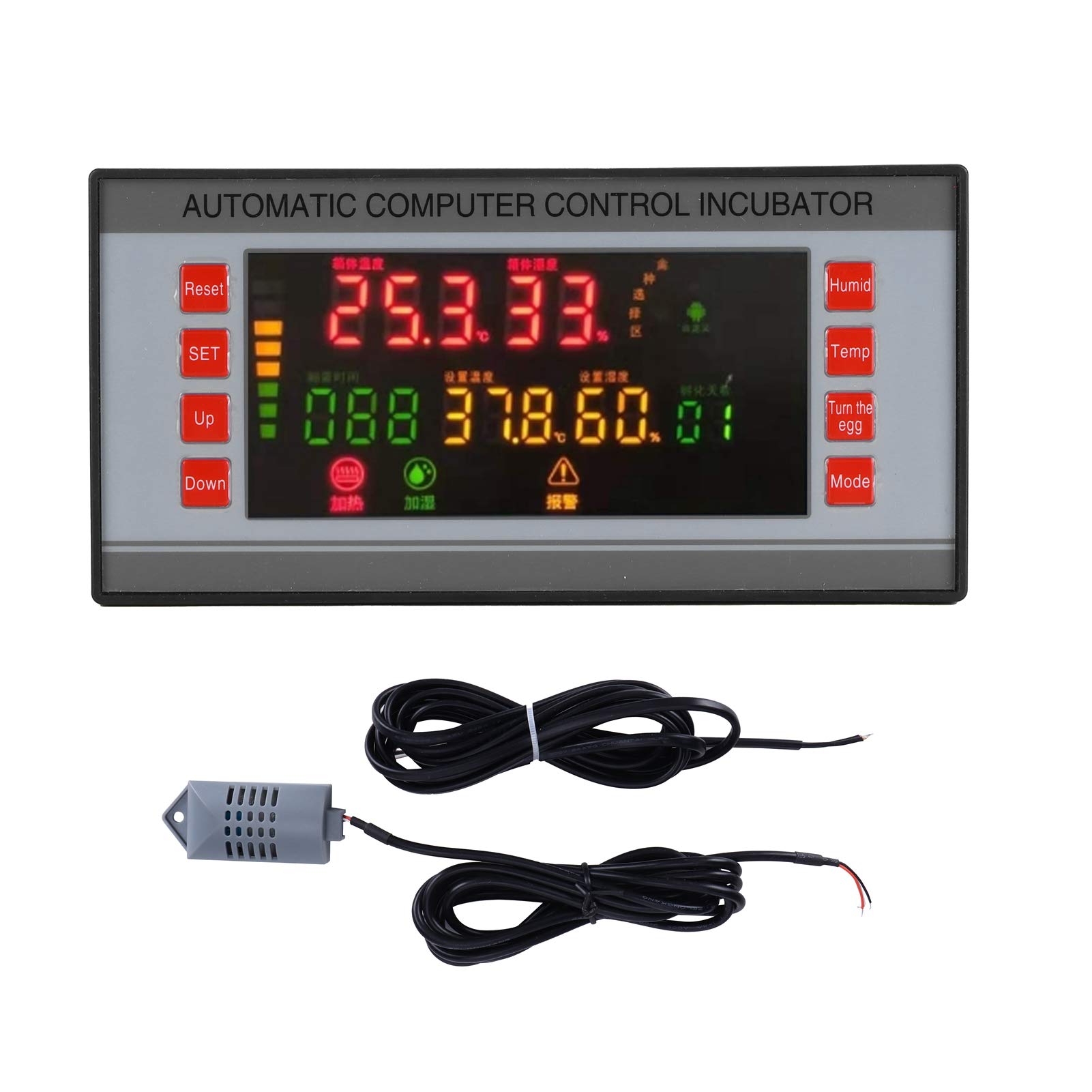 Wosune Incubator Controller, Practical High Accuracy Incubator Temperature Controller Multi‑Function for Automatic Incubation for Farm