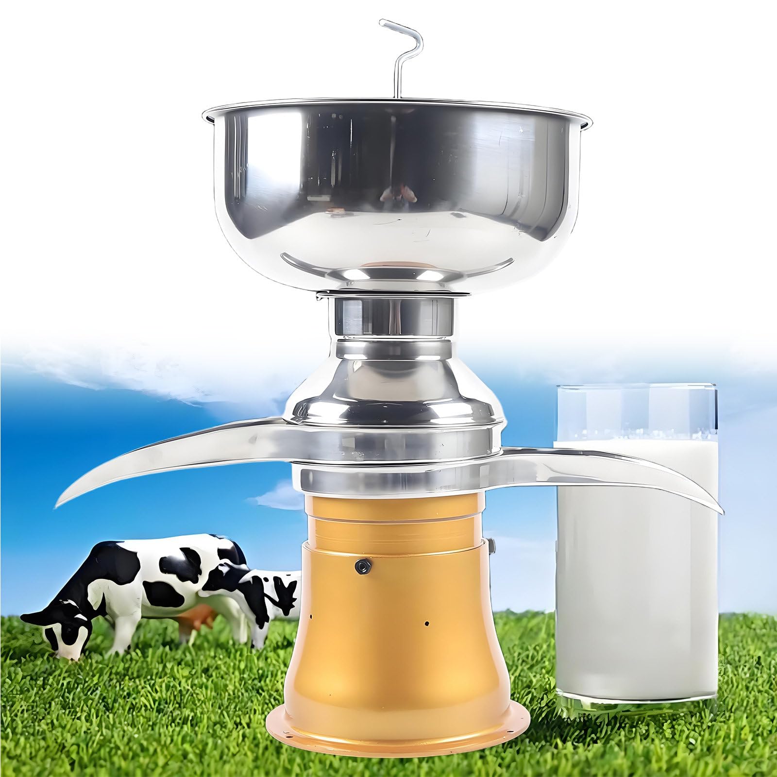 Separador eléctrico de crema de leche y espumador centrífugo de 50 l/h para uso doméstico