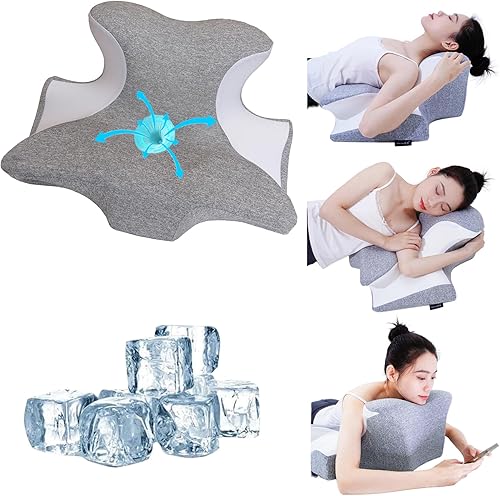 Almohada de lectura para reposo en cama, almohada de apoyo para la barbilla y la espalda, almohada de cuña de cabecero, espuma viscoelástica