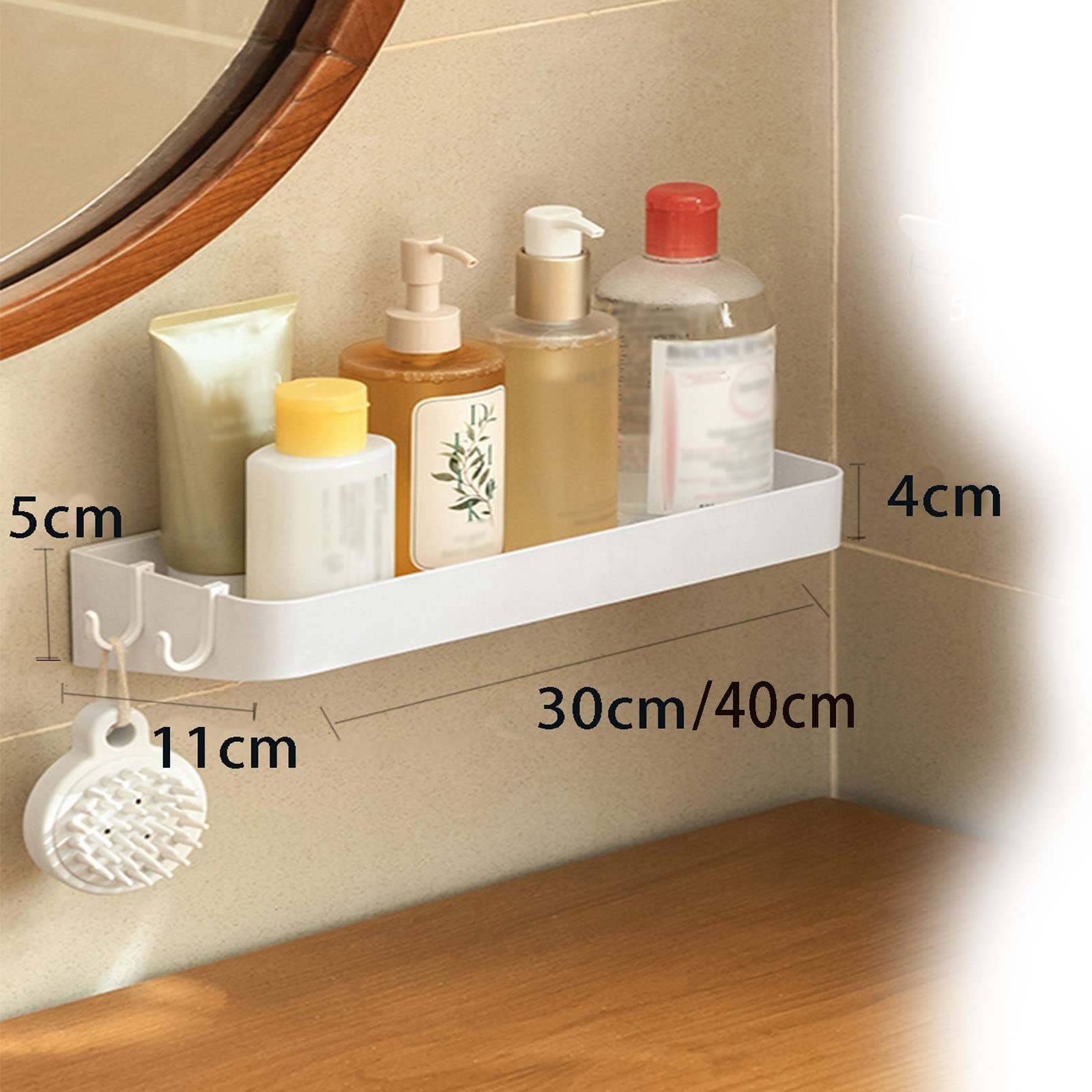 浴室収納棚 ホイール付き 白 多機能収納ラック1446 浴室収納棚