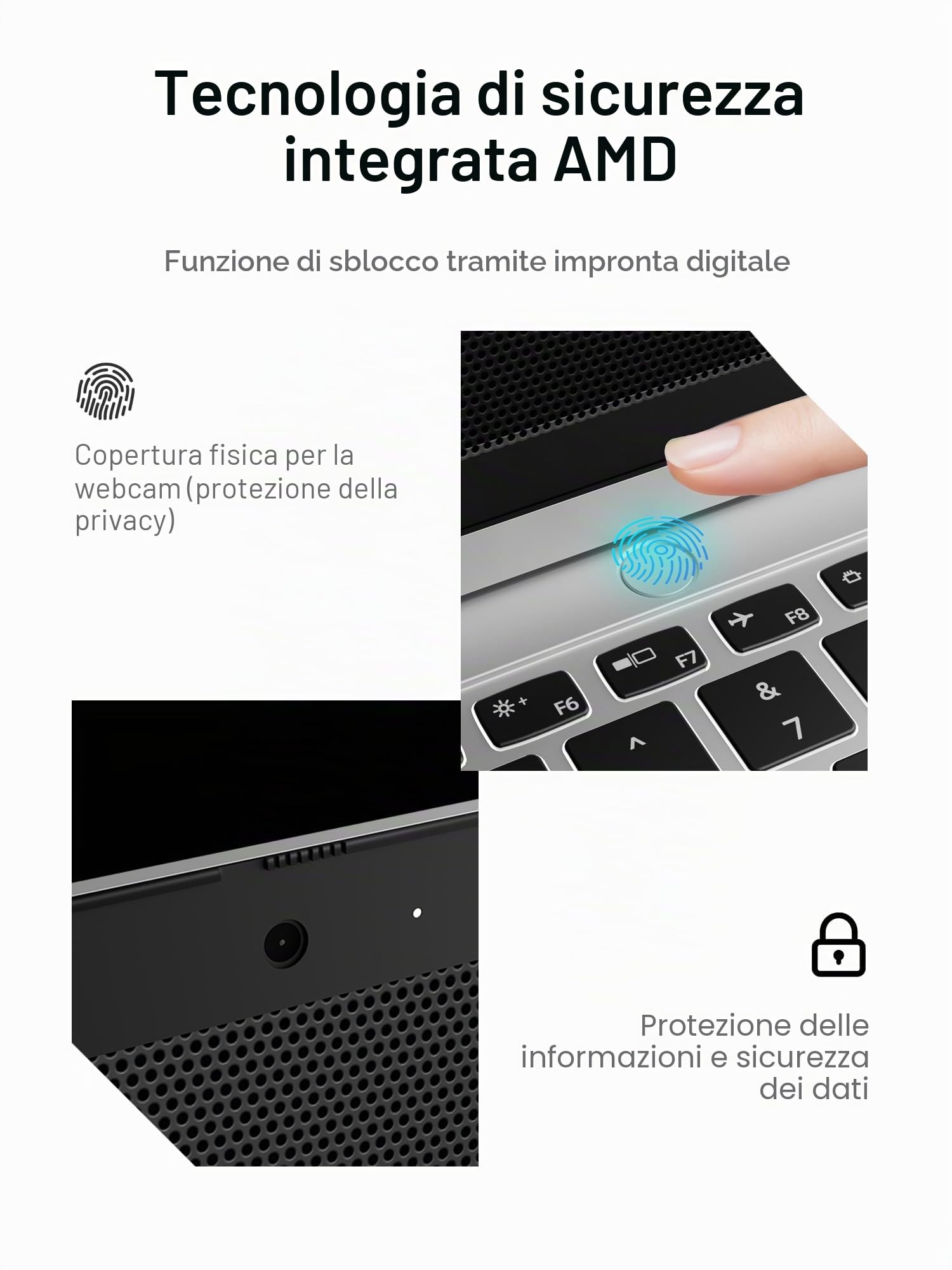Computer portatile, schermo QHD+ da14" (2880x1800)Ryzen 7 H255 (8 core/16 thread, fino a 4,9 GHz), 32 GB di RAM LPDDR5, SSD da 1TB(espandibile fino a 8 TB) lettore di impronte digitali, grigio