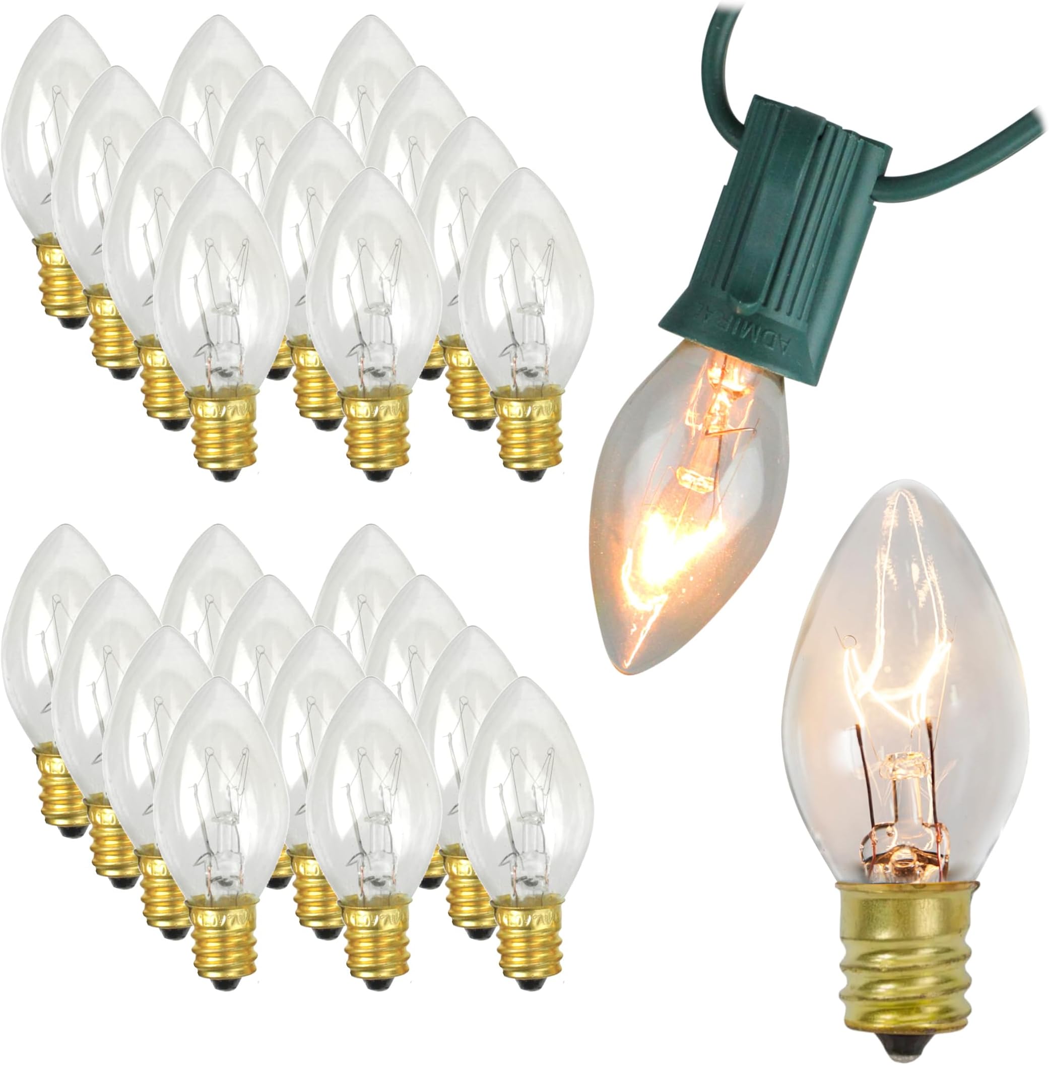 Dobar C7 Night Light Bulbs with E12 Candelabra Base 5 Watt, 130 Volt