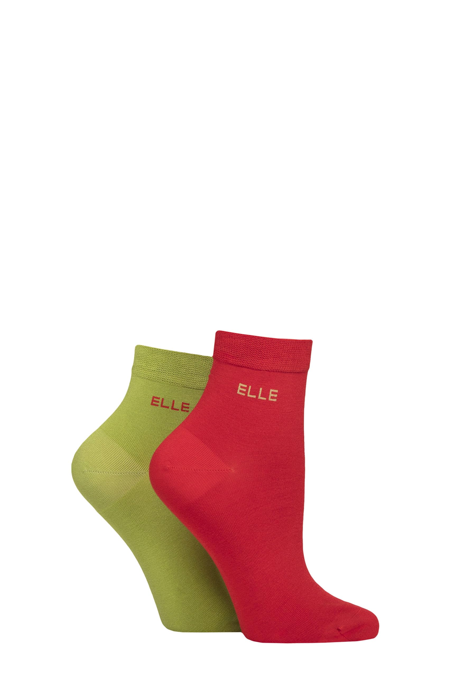 Elle Women's Coastal Joy Bamboo Ankle Socks - Soft Breathable Cooling Material, Mixture Of Plains & Patterns, Fun,Colourful Multipack Of 2 Size 4-8 (Uk, Numeric, 4, 8, Regular, Regular, )