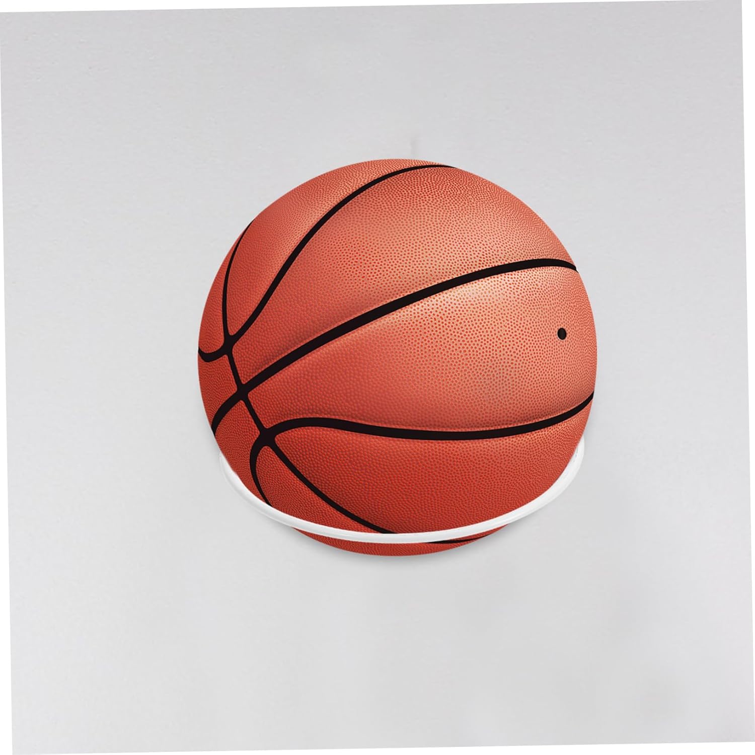 BESPORTBLE Outdoor Ball Storage Iron Basketball Rack Ball Holder Wall Mount Display Stand White