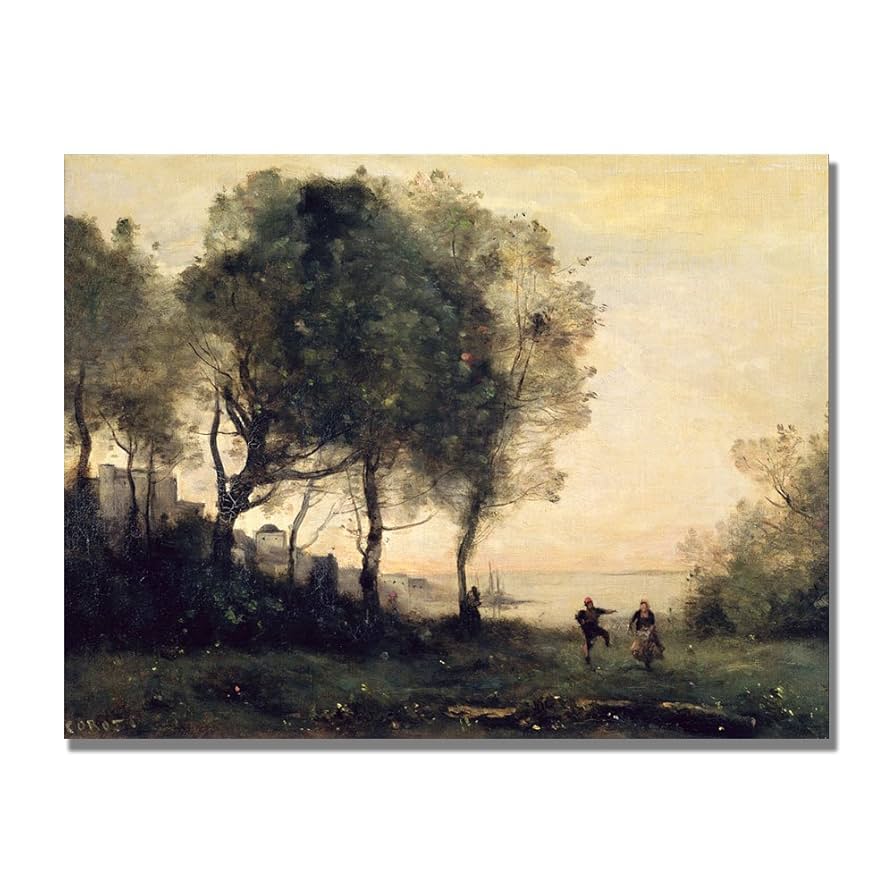 Amazon｜Jean Baptiste Corot Trademark Art イタリアの土産