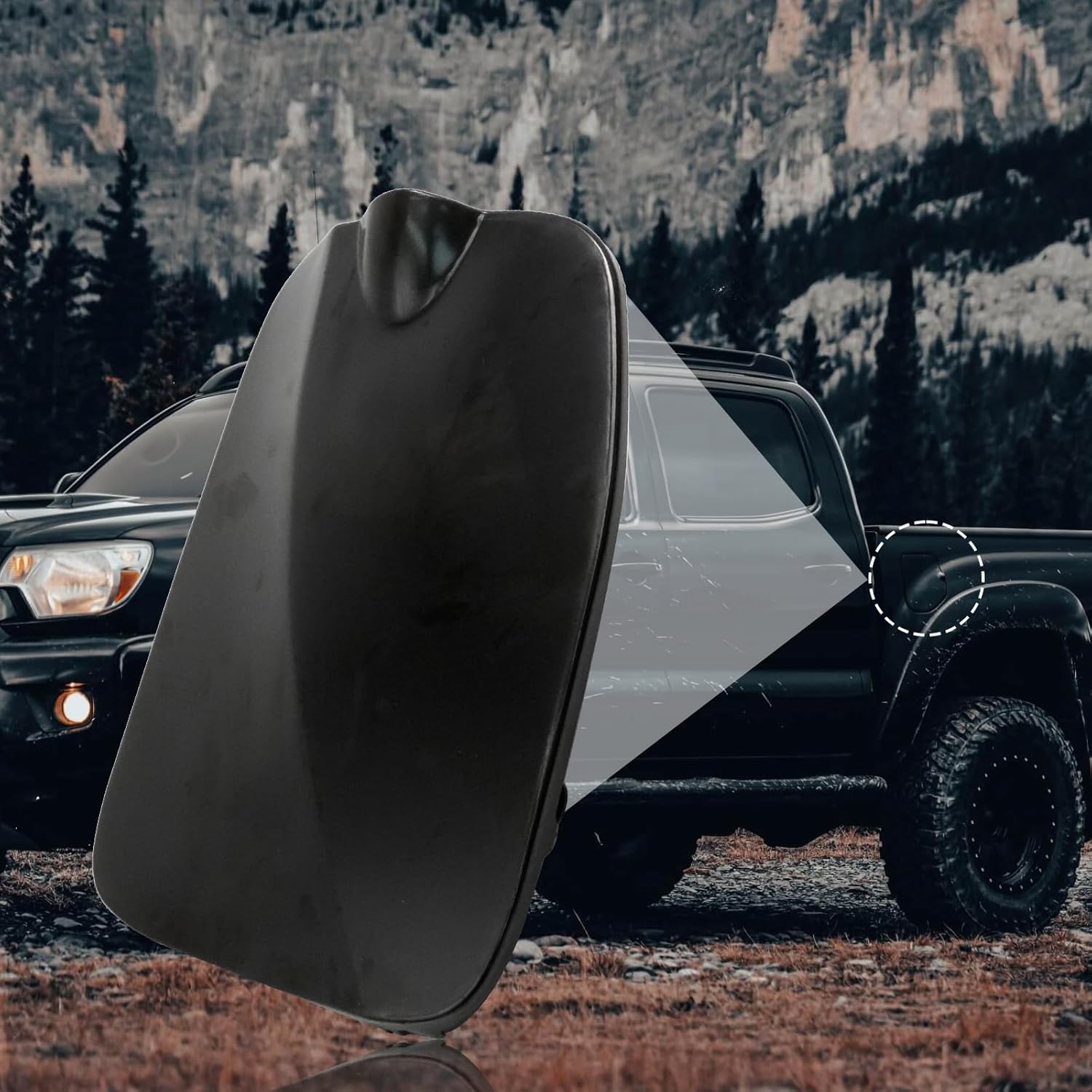 77305-04080 Fuel Filler Door Lid Cover, Replacement for Toyota Tacoma 5FT Bed 2016 2017 2018 2019 2020 2021 2022 2023,SR, SR5, TRD Off-Road, Replaces 77305-04906