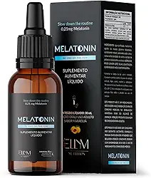 Melatonina em Gotas Sublingual 0,21mg por Gota ELLYM NUTRITION 30ml Sabor Maracujá Rápida Absorção Efeito Imediato