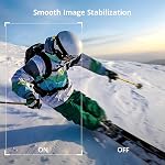 AKASO Brave 7 4K60FPS Appareil photo - Imperméable sous l'eau IPX8 20MP WiFi avec caméra tactile EIS 2.0 Zoom Support Contrôle de la voix externe Mic avec 2X 1350mAh Piles