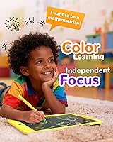 Vista 4 de KOKODI Tableta de escritura LCD, tableta de dibujo colorida de 10 pulgadas, almohadillas de dibujo electrónicas reutilizables borrables, juguete