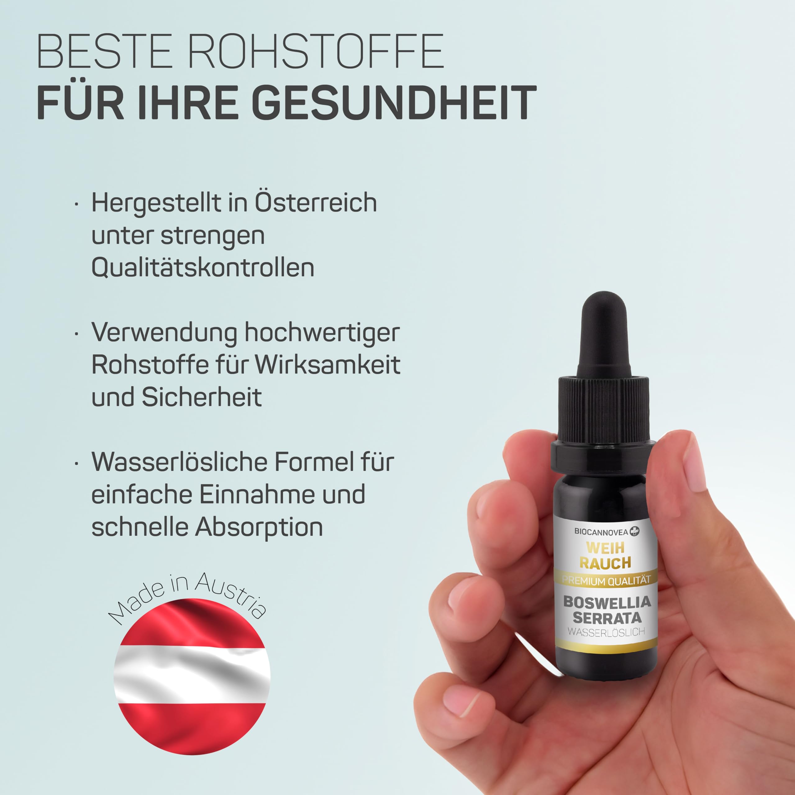 Boswellia Serrata Weihrauch hochdosiert 1200mg Tagesdosis - Tropfen Extrakt wasserlöslich - 8x mehr Bioverfügbarkeit als Weihrauchkapseln
