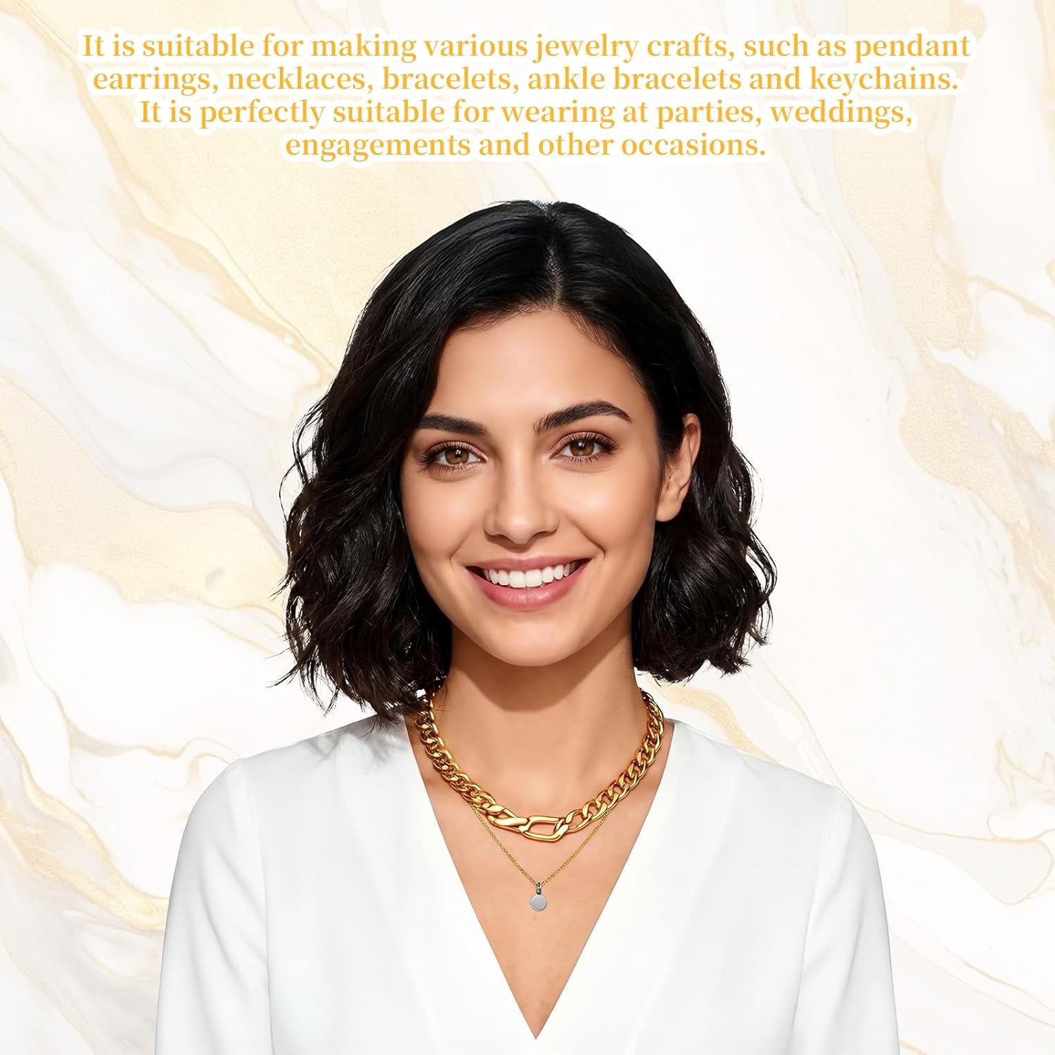 120 Pcs Bails for Jewelry Making, Metal Glue-on Pendant Bails, Flat Pad Jewelry Bails Charms Connector Hanger for Necklaces Bracelet Earrings DIY Crafts - Image 3