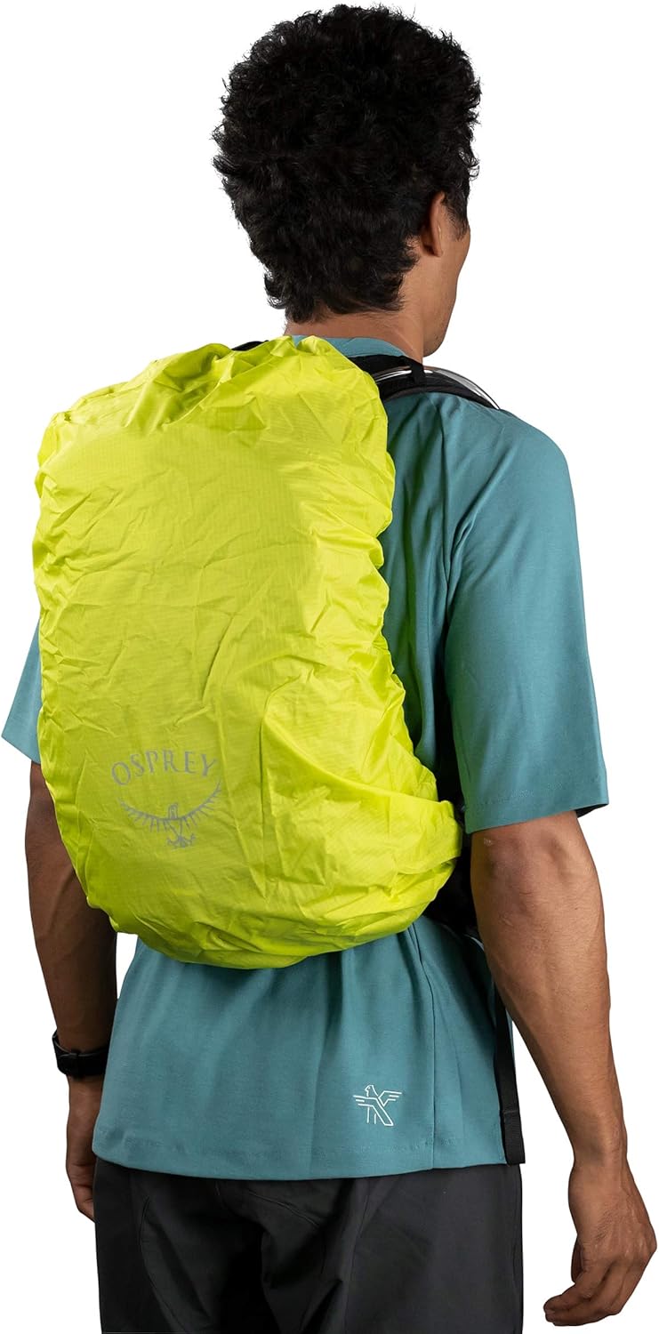 Osprey Syncro 20 with high-visibility raincover deployed