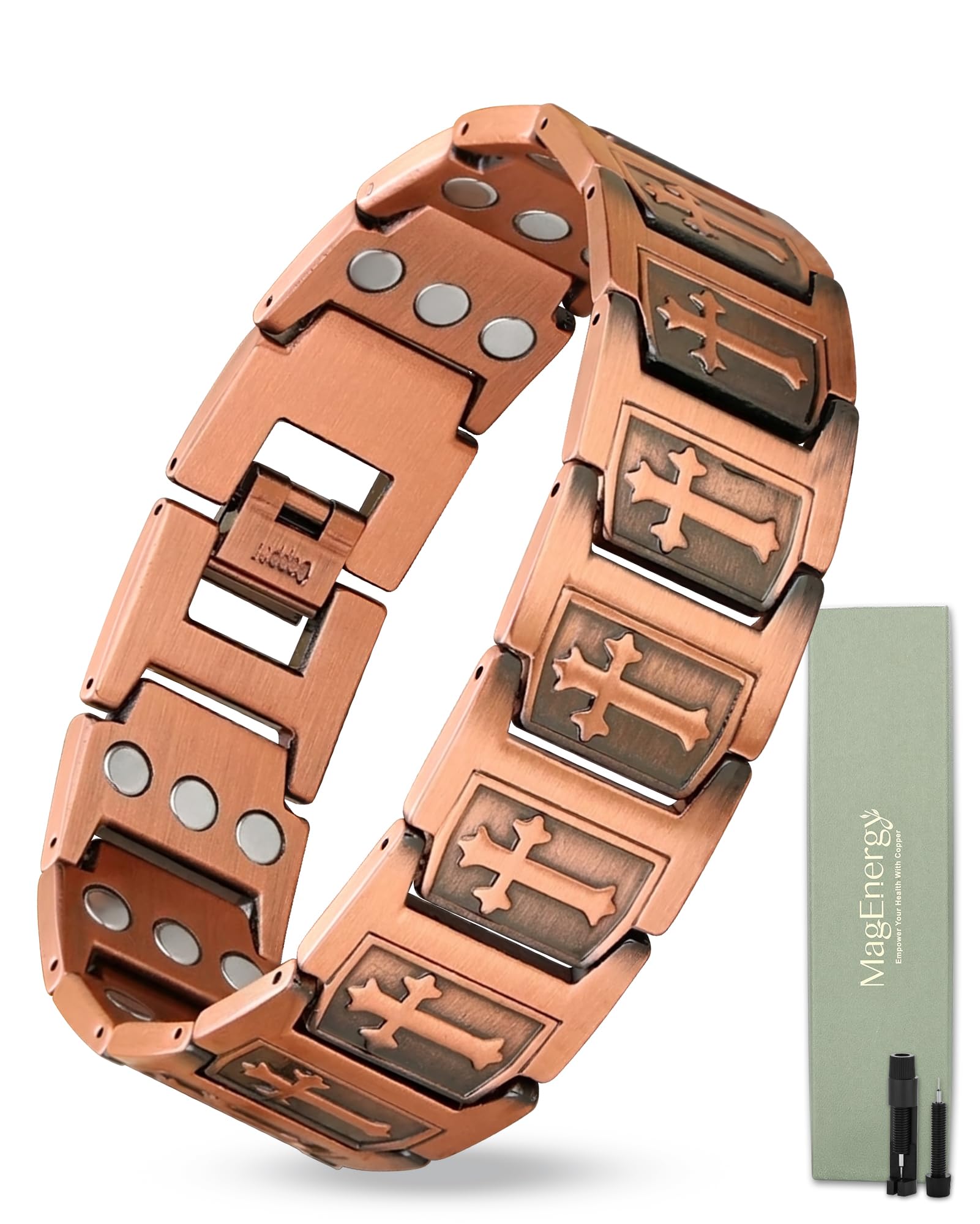 MagEnergy Copper Bracelet for Men-3X Copper Magnetic Bracelets