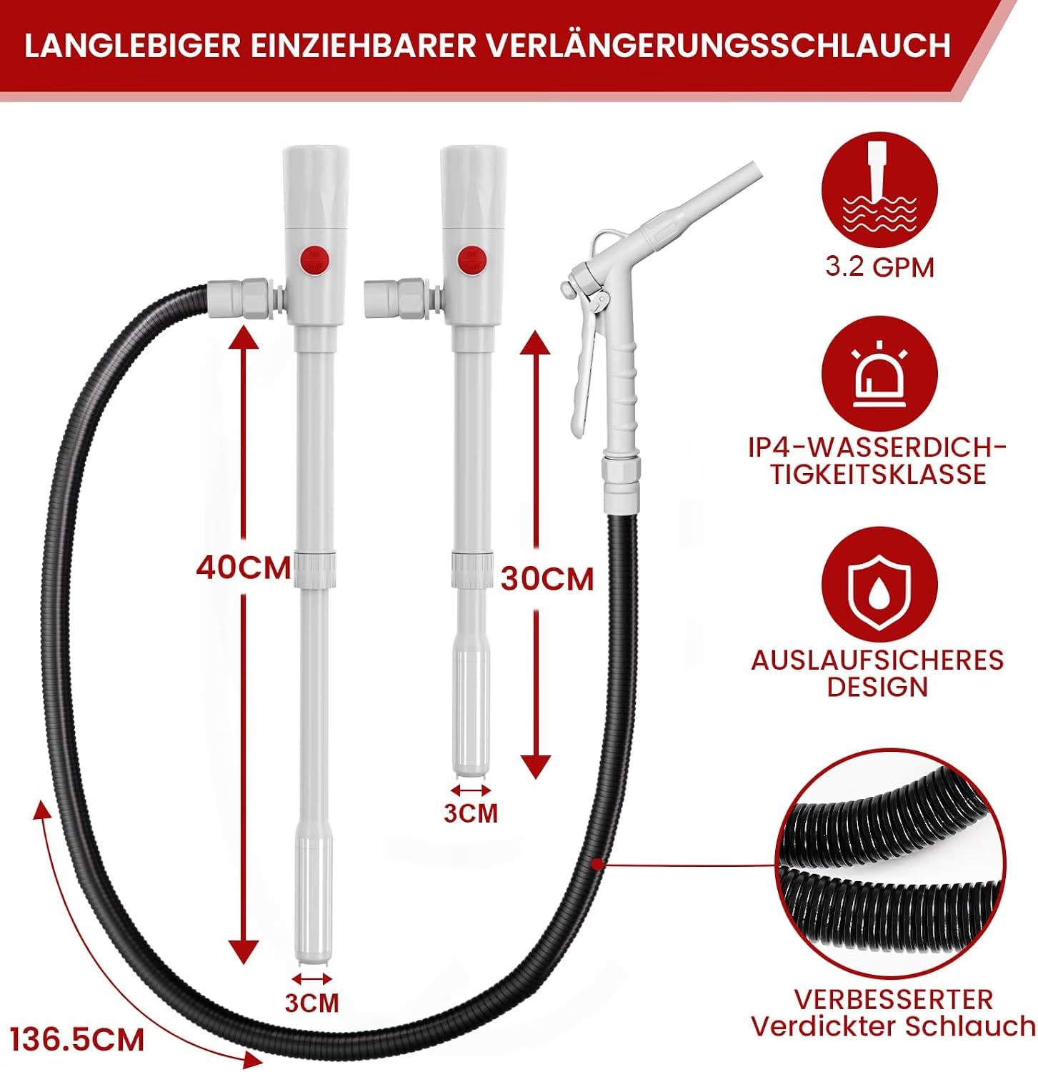 3.2GPM Elektrische Dieselpumpe, 12 L/min Batteriebetriebene Benzinpumpe, Elektrische Kraft - Mise en situation et utilisation