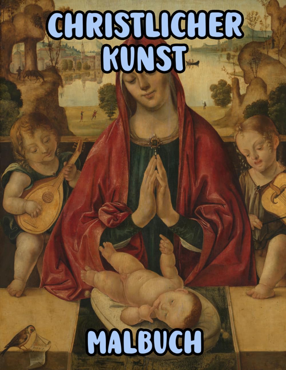 Christlicher Kunst Malbuch: Malvorlagen Mit Echten Religiösen Gemälden Geschichten Heiligen Bibel Jesus Christus Maria Porträts Katholische Engel ... Seiten Für Spaß Entspannung Stressabbau