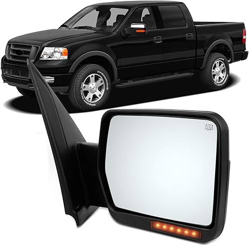 Miniatura 24 de OCPTY Espejo de remolque para 2007 2008 2009 2010 2011 2012 2013 2014 para Ford para camioneta F-150 Pickup Camión Remolque Espejos Par Par Potencia