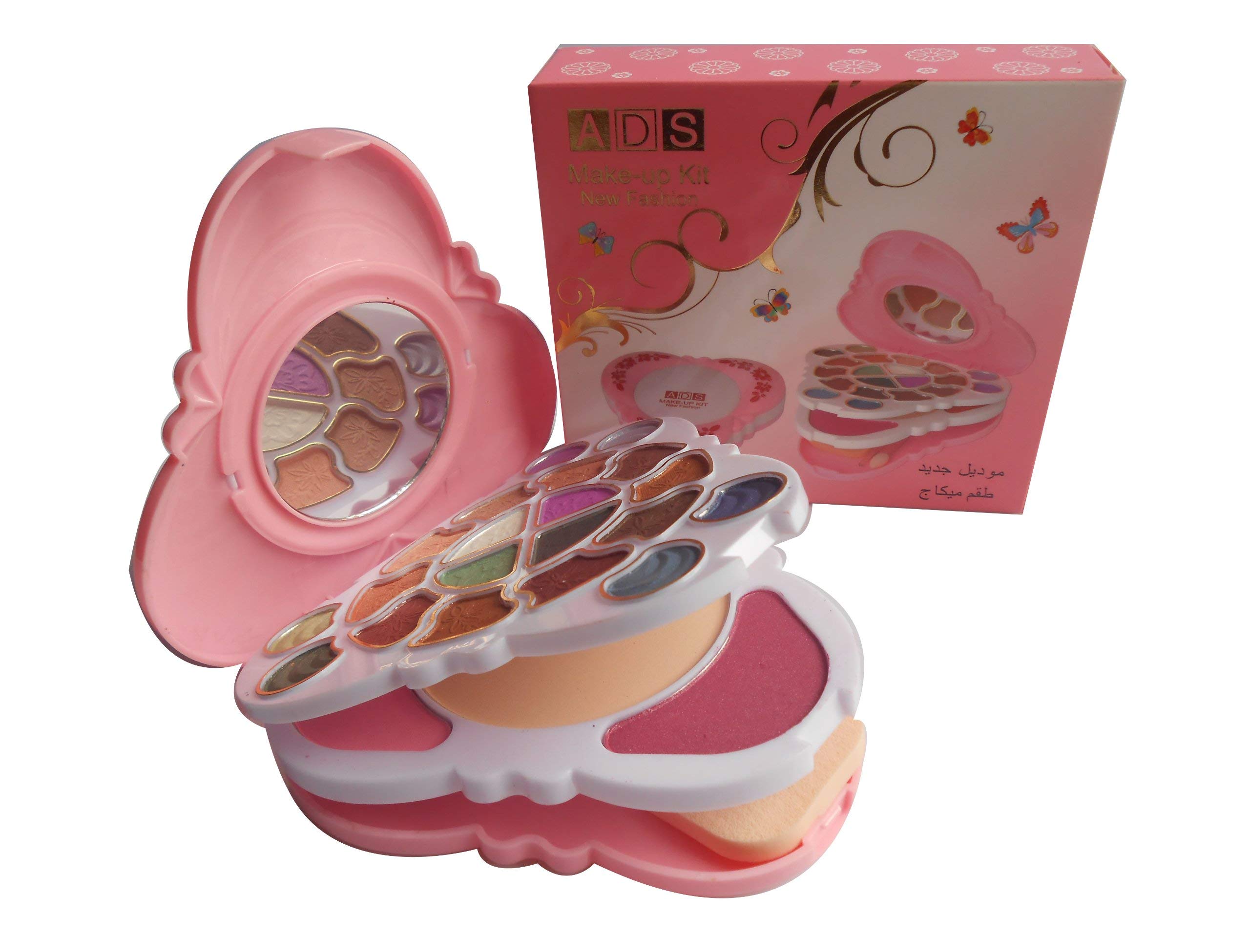 ADS Color Series Makeup Kit With Eyeshadow powder blusher lip color Etc A8163-image-4