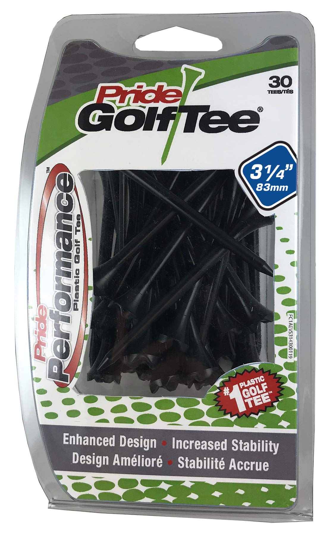 Pride Golf TeePride Performance Golf Tees, Pack of 30