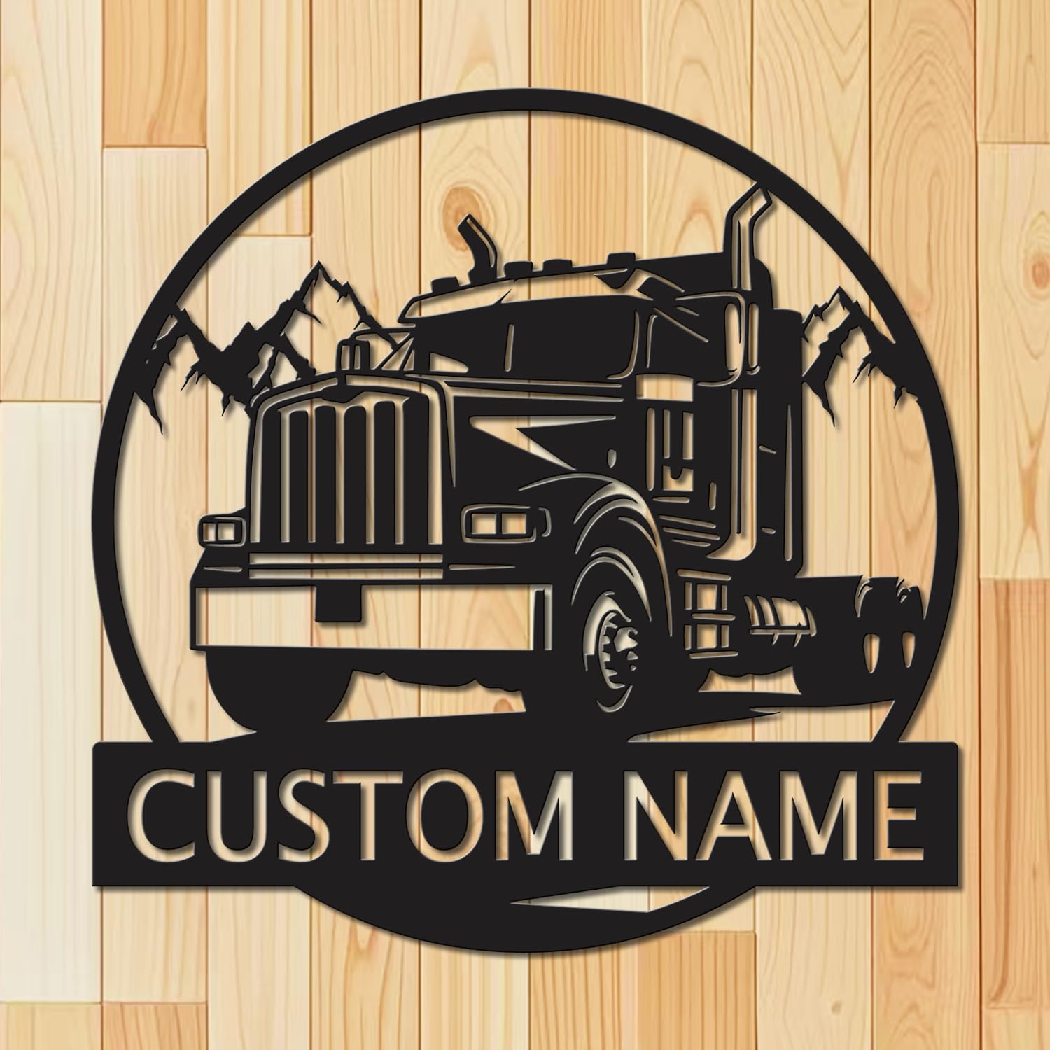 Personalized Truck Metal Sign,Truck Sign name,Personalized Truck Driver Name Sign Decoration For Room, Truck Wall Decor,Truck Car Home Decor, Custom Truck, Trucker Gift (Style-3)