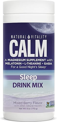 Vitalidad Natural calma natural sueño Magnesio antiestrés extra sueño apoyo, orgánico, zarzamoras, 4 oz