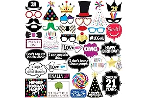 21st Birthday Party Photo Booth Props: Capture Memorable Moments with 40 Hilarious Must-Haves