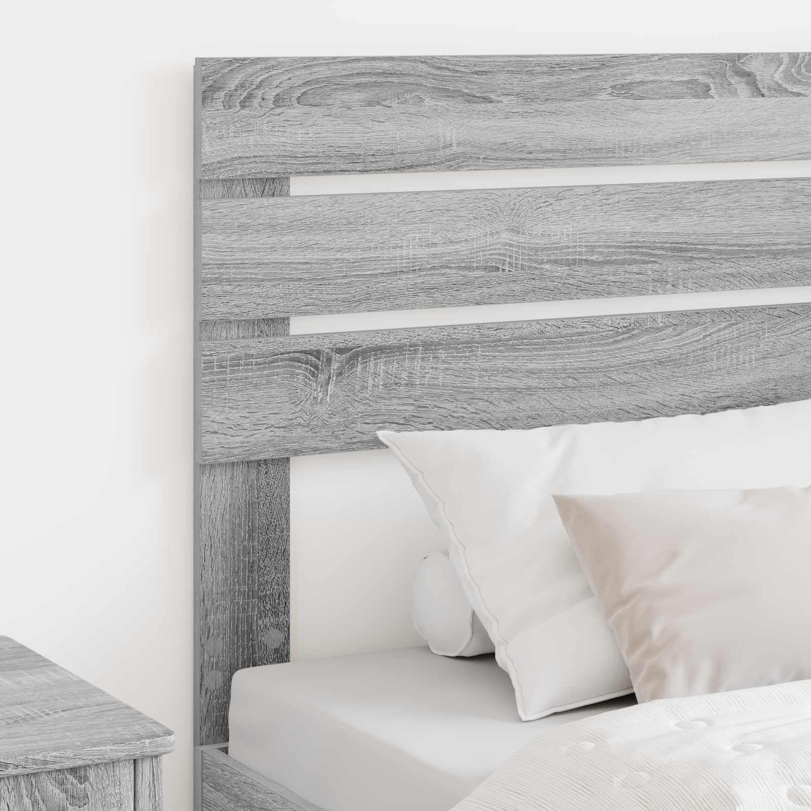 Testiera moderna Sonoma grigia, 75 cm, realizzata in legno resistente, design sottile, facile da pulire, ideale per camere da letto e spazi aperti