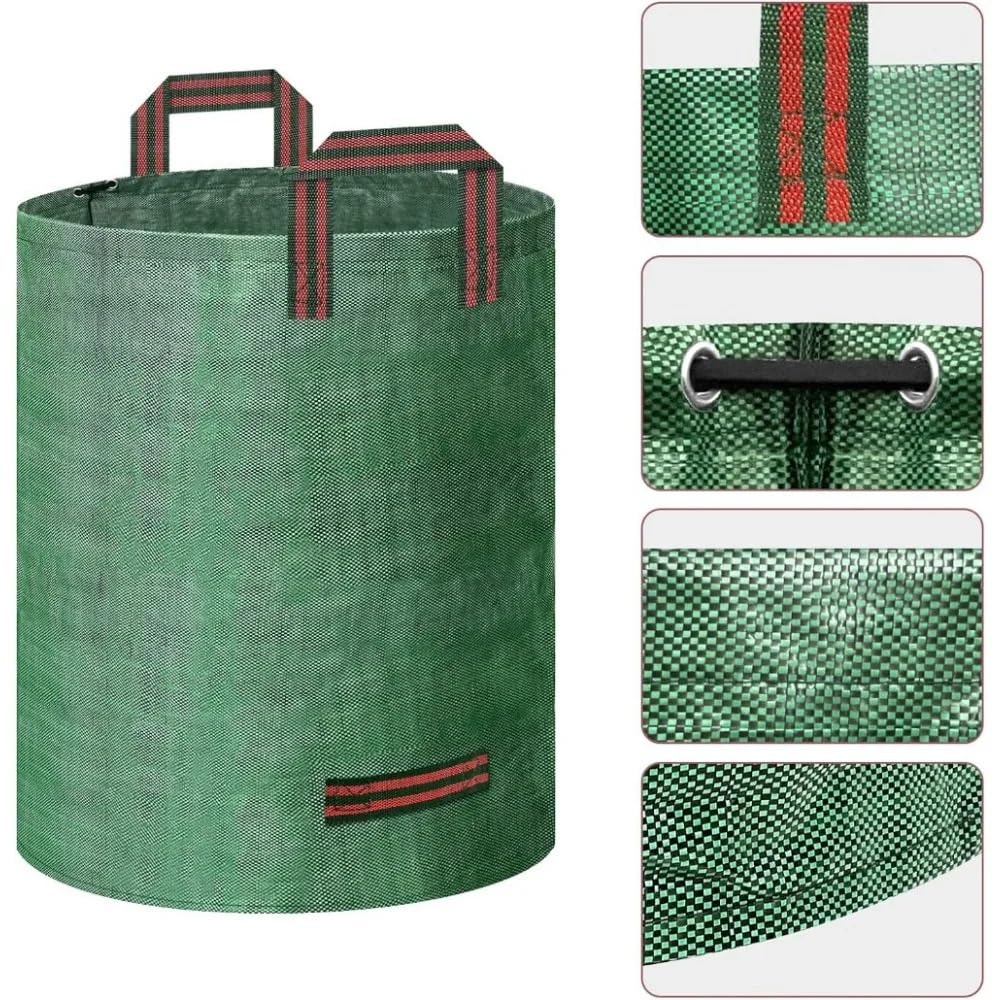 Sacos de Jardin Bolsa de basura para jardín, saco de hojas impermeable reutilizable, contenedor de basura para hierba, bolsa de almacenamiento de hojas para jardín Bolsa Jardin(60L 3pcs)
