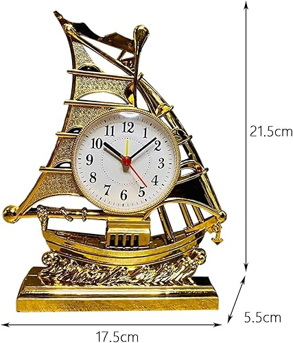 Miniatura 2 de KLKCMS Reloj despertador, adorno de escultura de vela, reloj de escritorio para el hogar, relojes de mesa para sala de estar, cocina, oficina,