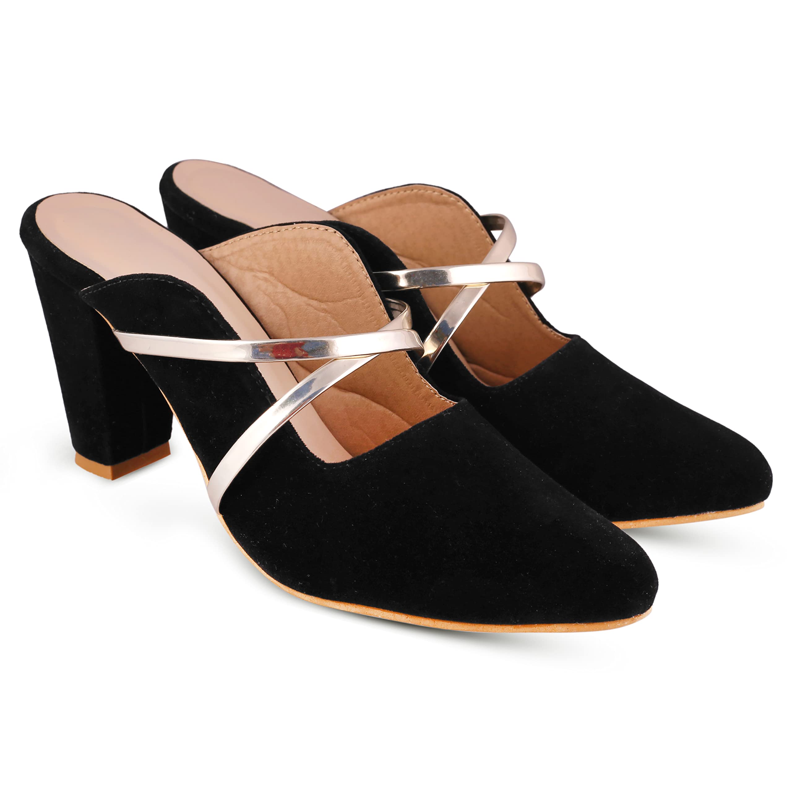 FRANINO PARIS Amazing Design Womens & Girls Velvet Black Heels Sandals Stylish and Fashionable| Stylish Latest & Trending Heels Sandal… (B0BFNVRQXH) Amazon Price History, Amazon Price Tracker