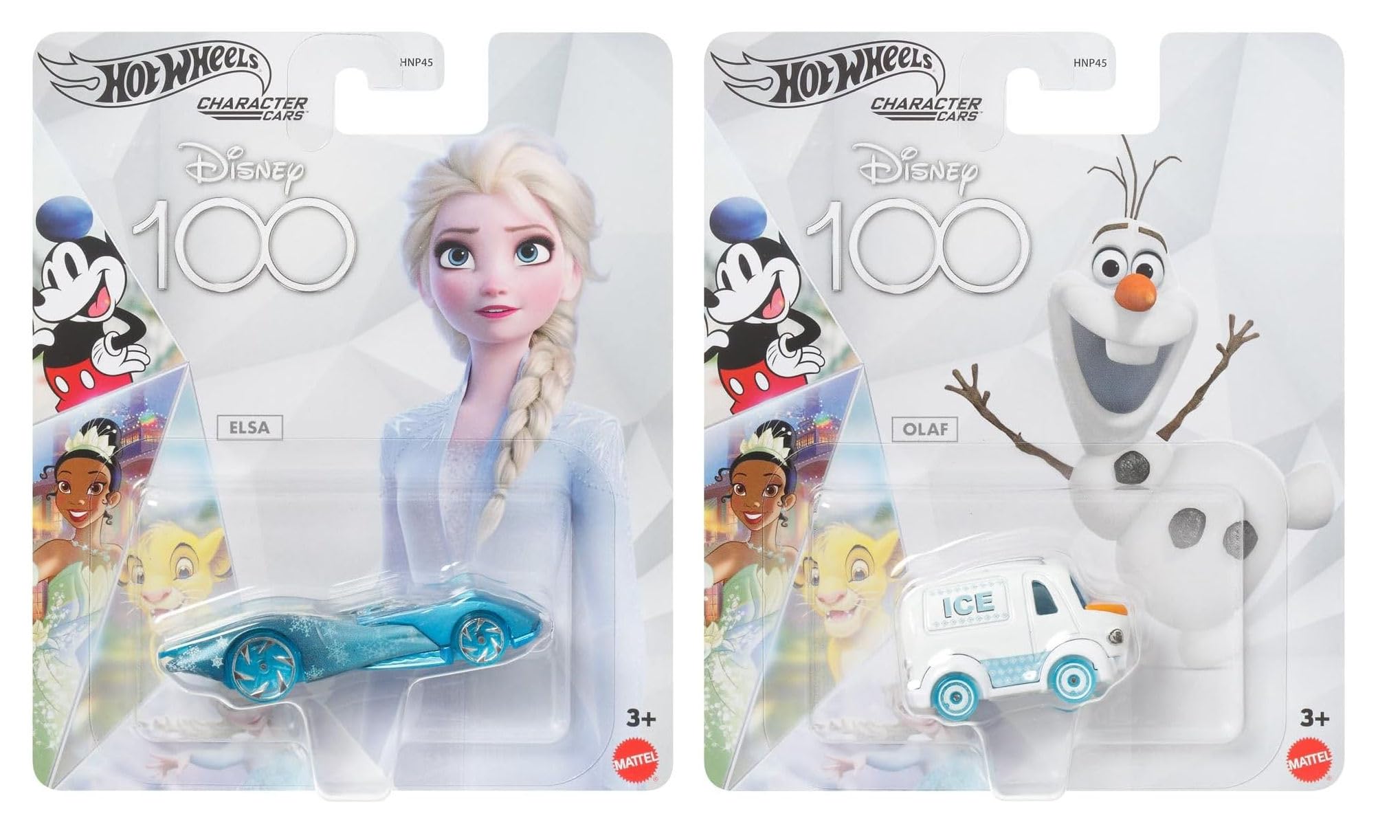 新品未使用　海外限定　Disney100 レア　hotweels エルサ　オラフ Amazon.com: Hot Wheels Disney 100 Character Cars, Bundle of