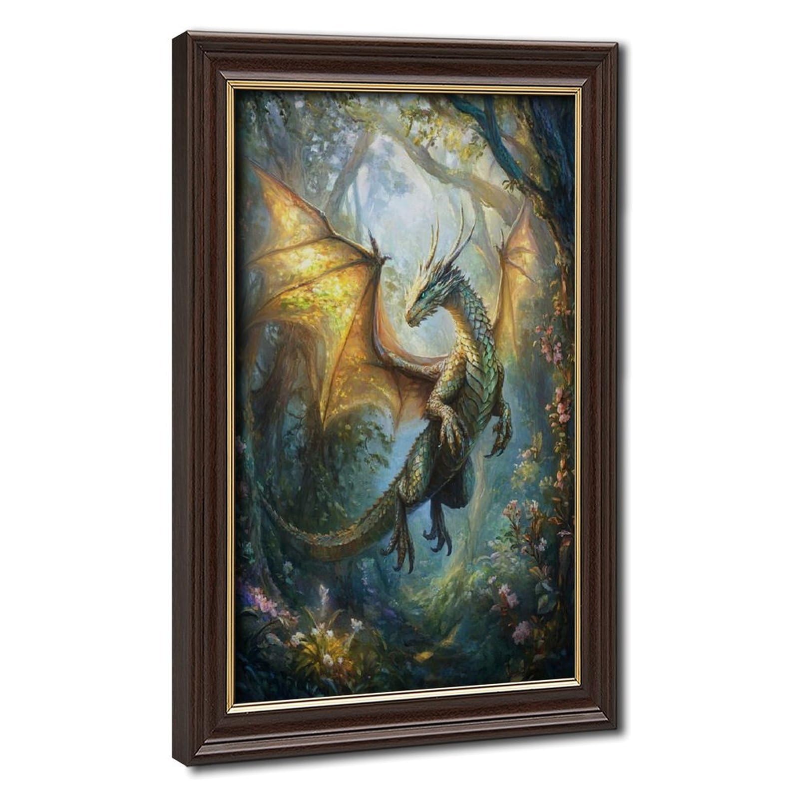 Bareronor Forest Dragon Poster (2) Canvas Poster Bedroom Decor Landscape Office Room Decor Gift 20" L X 30" W