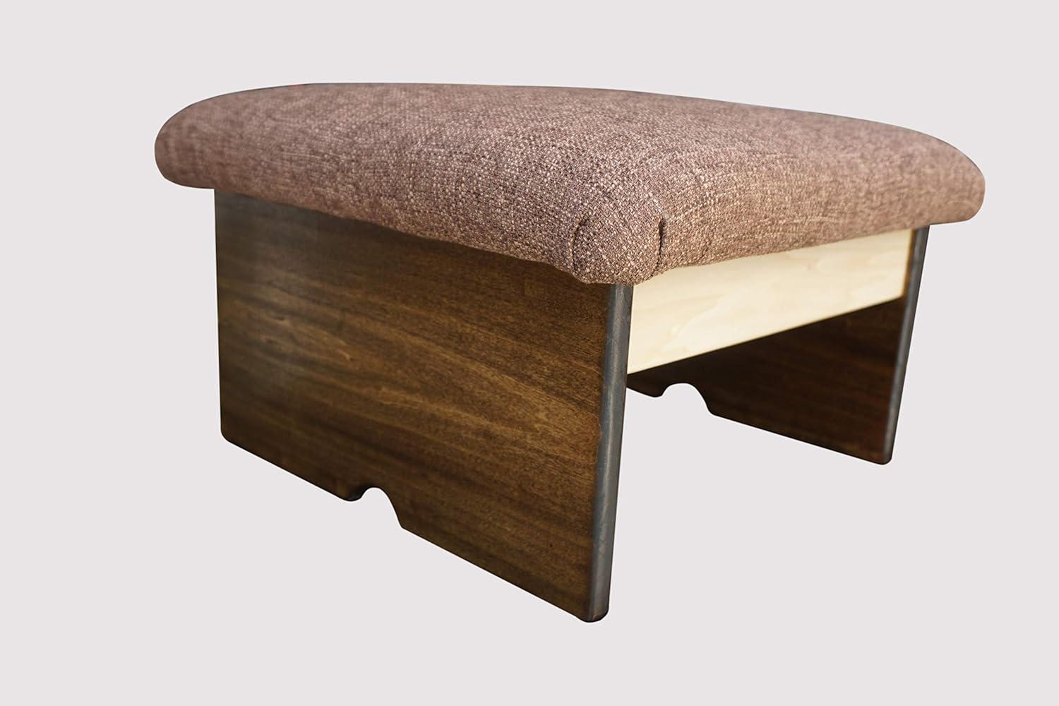 Large Doggie Step Padded Foot Stool, 10" Tall, Walnut Stain (Made in The USA) (Cocoa Brown - Chic Stain)