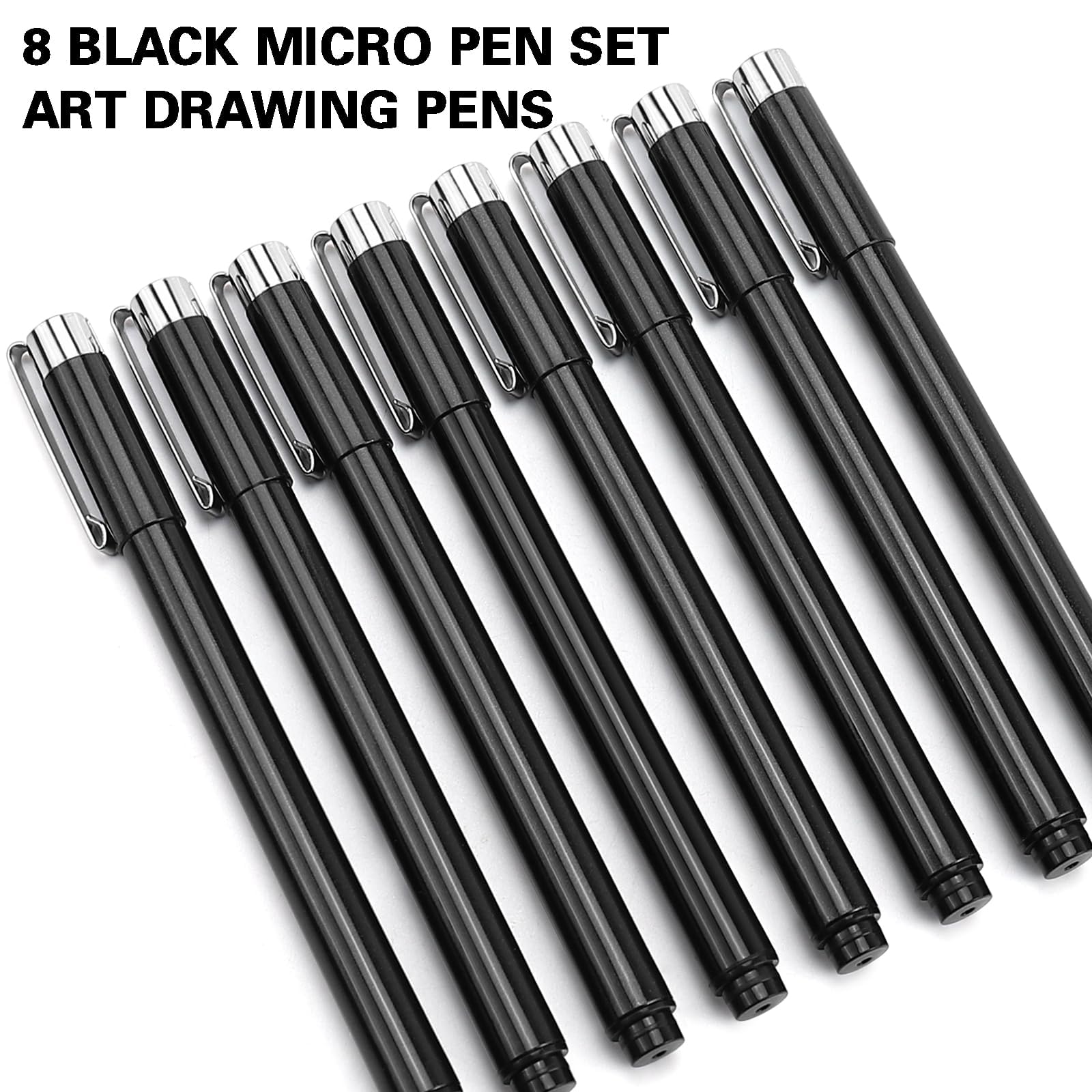 Snapklik.com : Muchcute Micro Fineliner Drawing Art Pens: 8 Black Fine ...