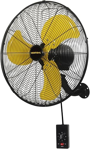VENTISOL Ventilador oscilante de alta velocidad de 18 pulgadas, 3 velocidades, ventilador de pared de 4,200 CFM, ventilador de pared de oscilación