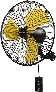 VENTISOL 18 Inch Wall Mount Fan Oscillating, 4,200 CFM High Velocity Industrial Wall Fan for Indoor, Commercial, Residential, Warehouse, Greenhouse, Workshop, Basement